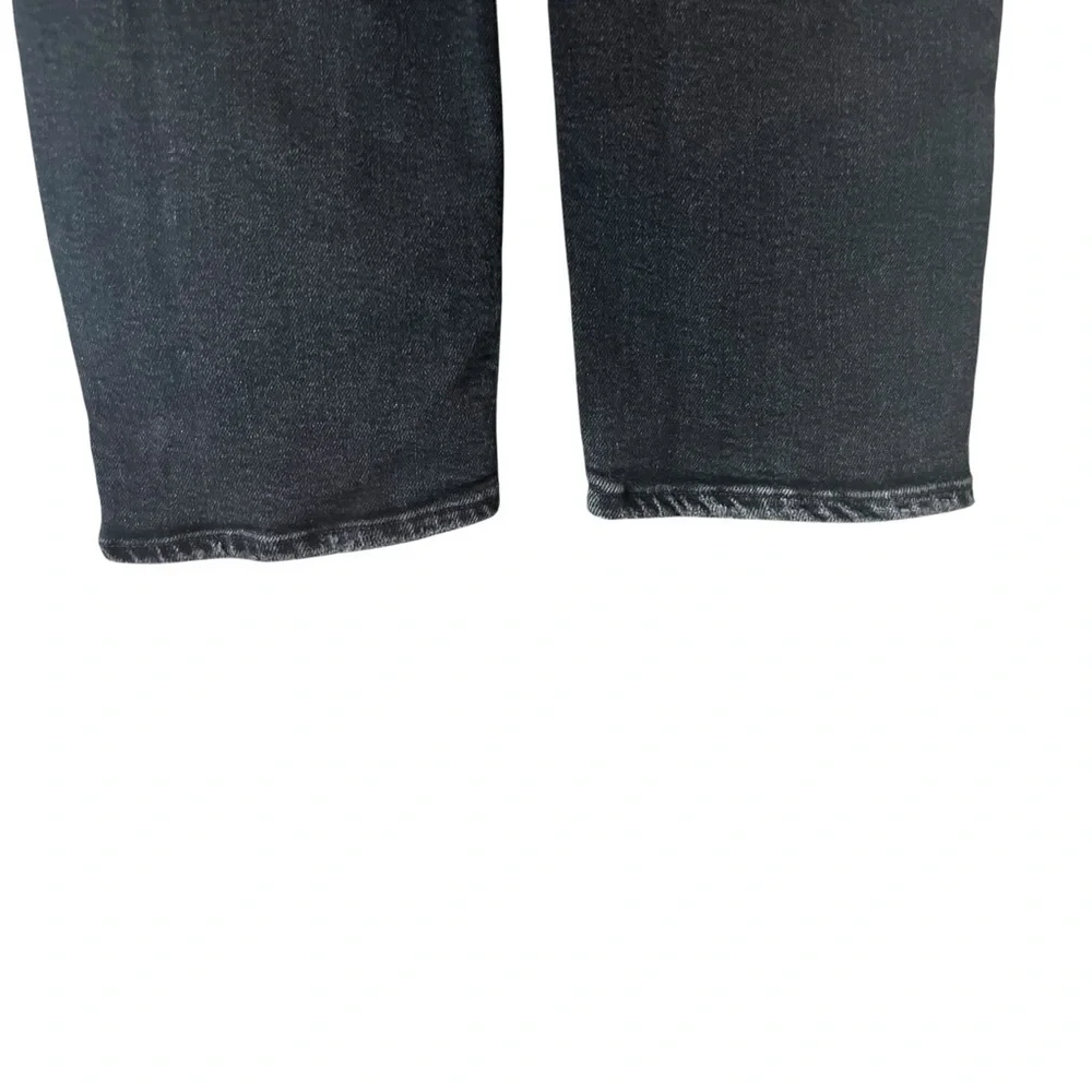 AGOLDE Riley Size 29 Washed Black High Rise Straight Crop Jeans - Picture 5 of 8